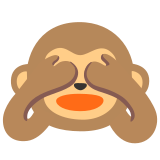 Małpa zasłaniająca oczy - Noto Color Emoji