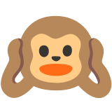 Małpa zasłaniająca uszy - Noto Color Emoji