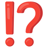 Wykrzyknik ze znakiem zapytania - Noto Color Emoji