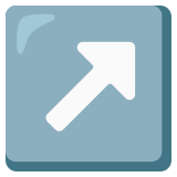 Strzałka w górę w prawo - Noto Color Emoji