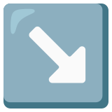 Strzałka w dół w prawo - Noto Color Emoji