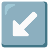 Strzałka w dół w lewo - Noto Color Emoji