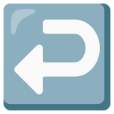 Strzałka zakręcona w lewo - Noto Color Emoji