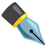 Pióro z czarną stalówką - Noto Color Emoji