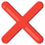 Znak krzyżyka - Noto Color Emoji