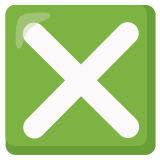 Przycisk z krzyżykiem - Noto Color Emoji