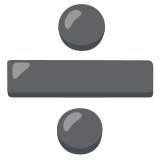 Znak dzielenia - Noto Color Emoji