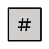 Klawisz: # - OpenMoji