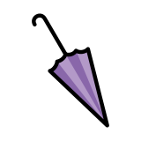 Złożony parasol - OpenMoji