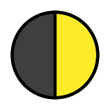 Pierwsza kwadra księżyca - OpenMoji