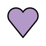 Purpurowe serce - OpenMoji