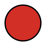 Czerwone koło - OpenMoji