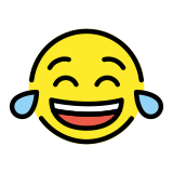 Twarz ze łzami radości - OpenMoji