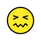 Zakłopotana twarz - OpenMoji