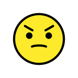 Zagniewana twarz - OpenMoji