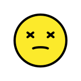 Oszołomiona twarz - OpenMoji