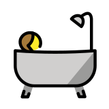 Osoba biorąca kąpiel - OpenMoji