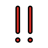 Podwójny wykrzyknik - OpenMoji