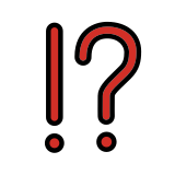 Wykrzyknik ze znakiem zapytania - OpenMoji