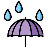 Parasol z kroplami deszczu - OpenMoji