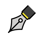 Pióro z czarną stalówką - OpenMoji