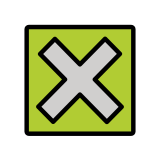 Przycisk z krzyżykiem - OpenMoji