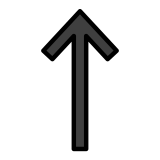 Strzałka w górę - OpenMoji