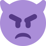 Zagniewana twarz z rogami - Twitter / X