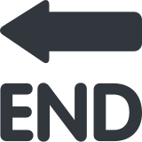 Strzałka z napisem END - Twitter / X