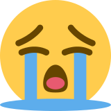 Głośno płacząca twarz - Twitter / X