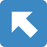 Strzałka w górę w lewo - Twitter / X