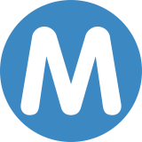 Koło z literą M - Twitter / X