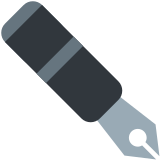 Pióro z czarną stalówką - Twitter / X