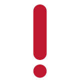 Czerwony wykrzyknik - Twitter / X