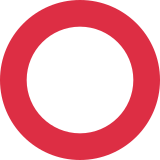 Gruby czerwony okrąg - Twitter / X