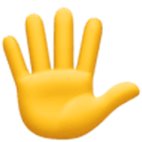 Uniesiona otwarta dłoń - Facebook