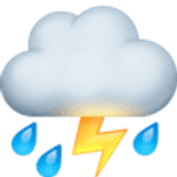 Chmura z piorunem i deszczem - Facebook