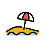 Parasol na plaży - OpenMoji