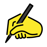 Pisząca dłoń - OpenMoji