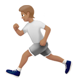 biegnąca osoba: karnacja średnia