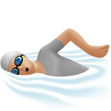 pływająca osoba: karnacja średnio jasna