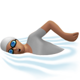 pływająca osoba: karnacja średnia