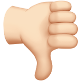 kciuk w dół: karnacja jasna