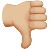 kciuk w dół: karnacja średnio jasna