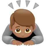 osoba w ukłonie: karnacja średnia