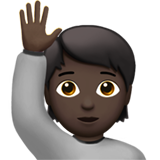 osoba podnosząca rękę: karnacja ciemna