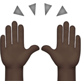 wzniesione ręce: karnacja ciemna