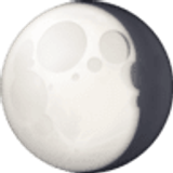 Zanikający księżyc między pełnią a ostatnią kwadrą - Facebook