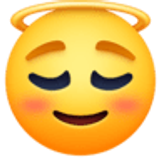 Uśmiechnięta twarz z aureolą - Facebook