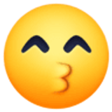 Całująca twarz o roześmianych oczach - Facebook